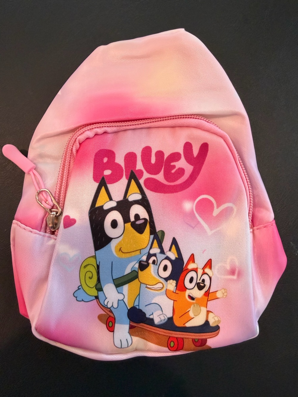Pink Bluey Sling Bag for Kids with Cartoon Trio